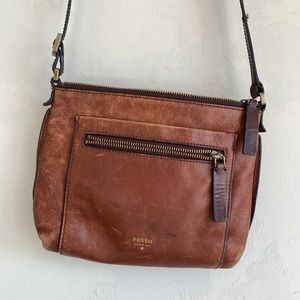 Fossil brown leather purse